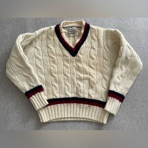 Sears Roebuck & Co Junior Bazaar Boys Size Small 100% Wool V Neck Sweater READ